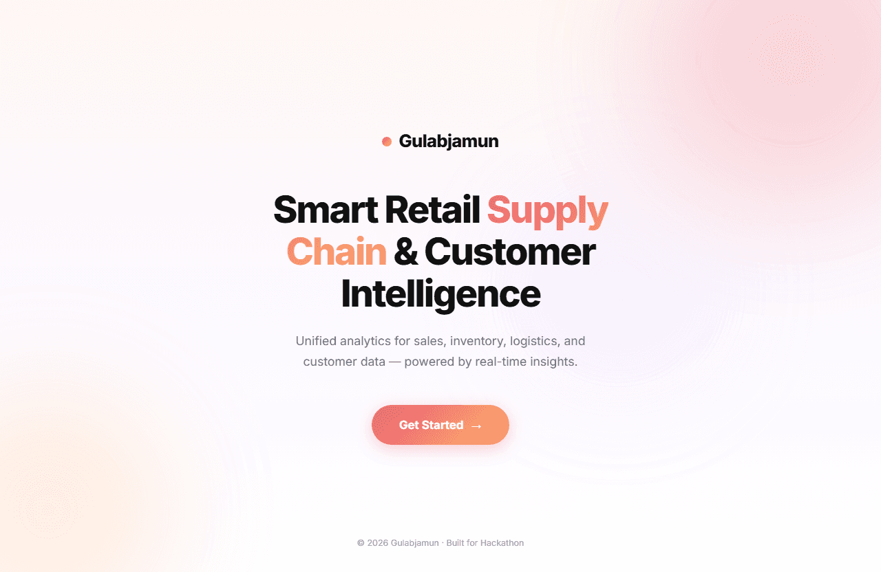 Screenshot of Gulab Jamun Retail Platform