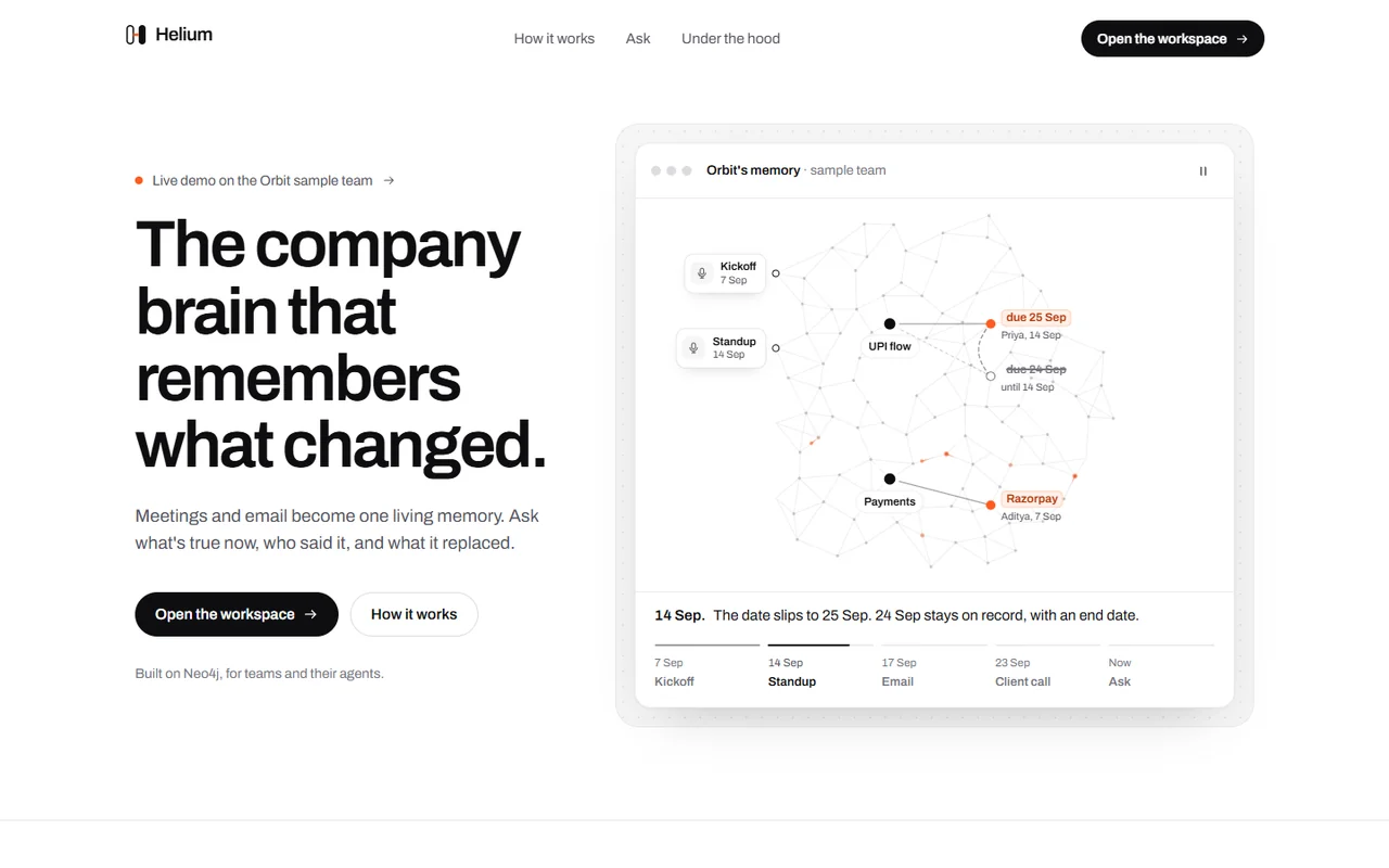 Screenshot of Helium